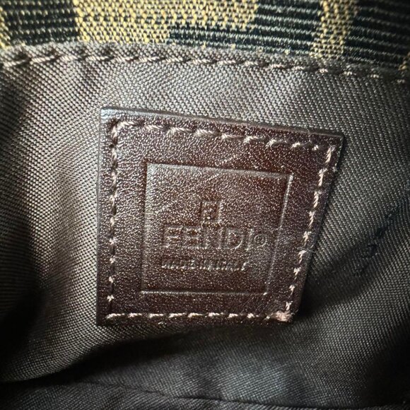 Authentic FENDI Mini Croissant Zucca Zucchino Shoulder Hand Bag Bucket FF Brown - Picture 12 of 15